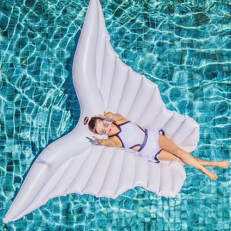Colchón de aire flotante para piscina inflable con alas de mariposa gigantes